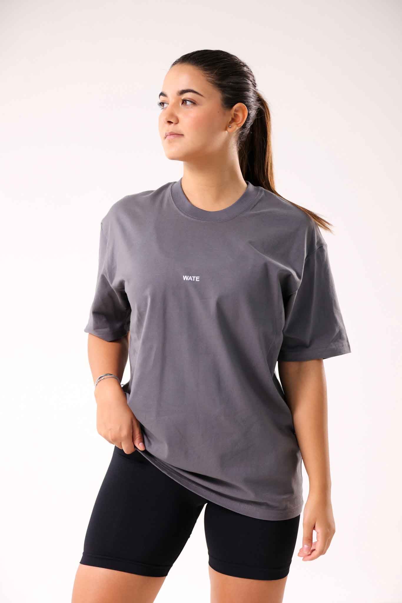 T-SHIRT OVERSIZE IMPRIMÉ GRIS