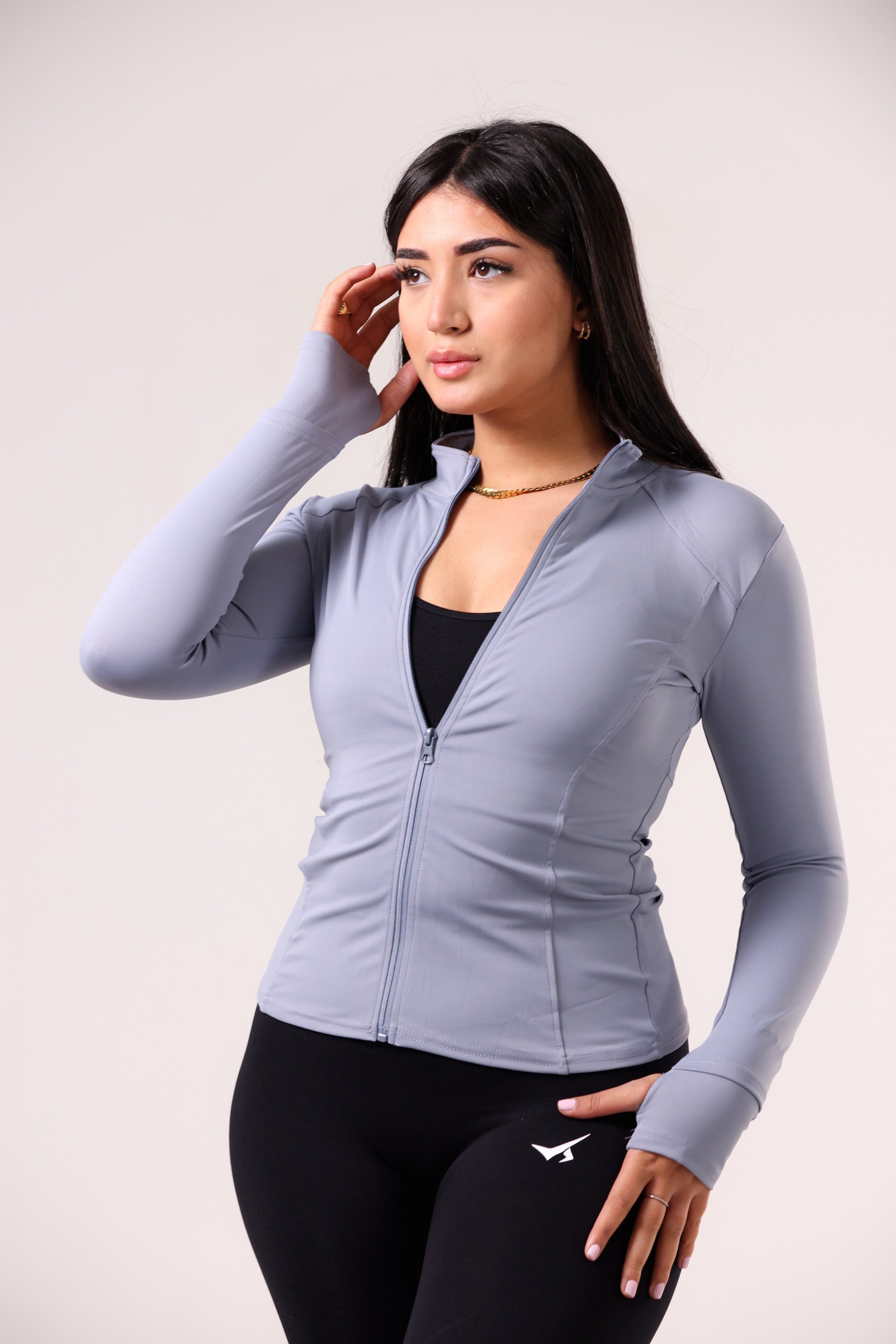 FIT JACKET BLEU GRIS